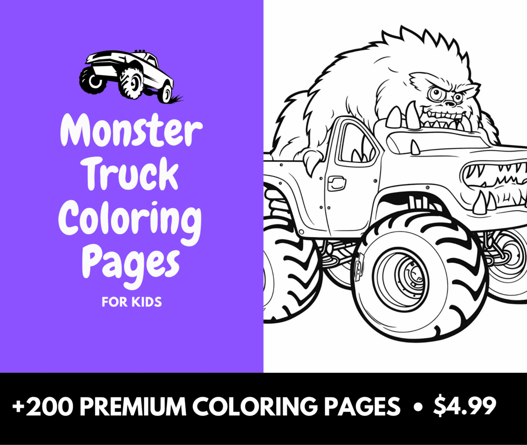 Monster truck coloring pages free printable