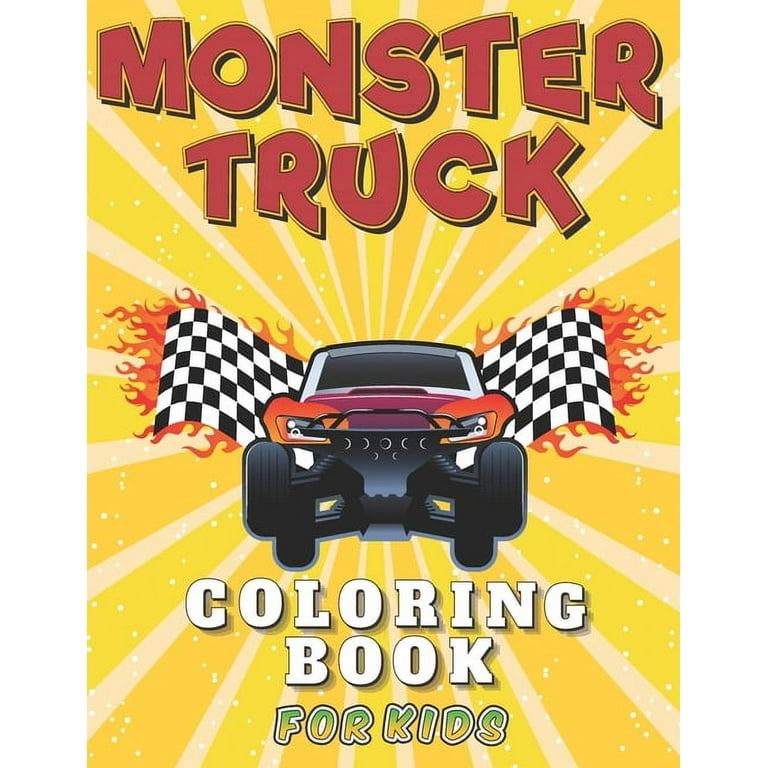 Monster truck coloring book for kids a fun big and unique colouring pages for kid the coolest gifts idea for monster jam fans paperback