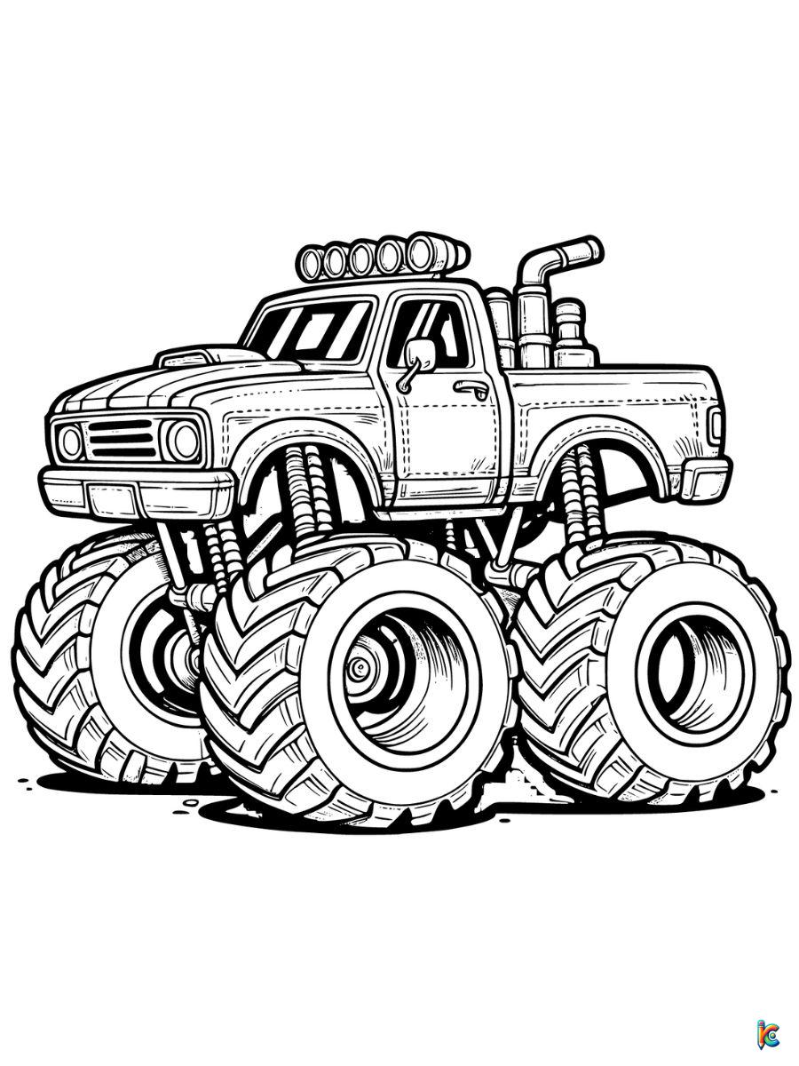 Monster truck coloring pages â