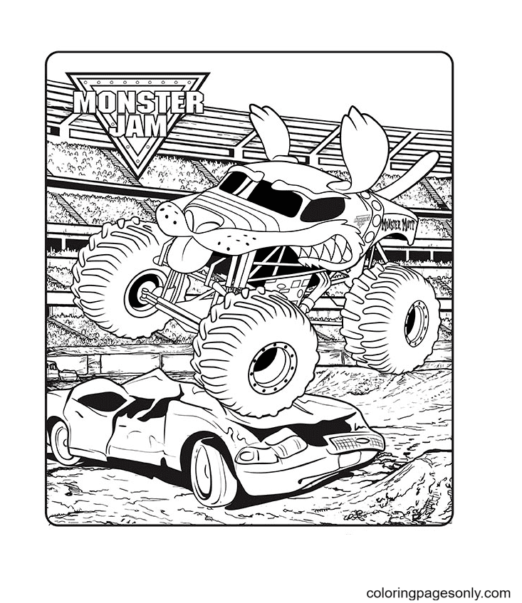Monster truck coloring pages printable for free download