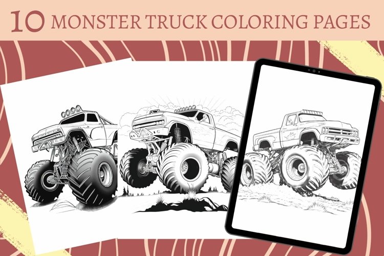 Monster truck coloring pages