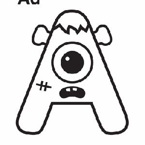Alphabet monster coloring pages