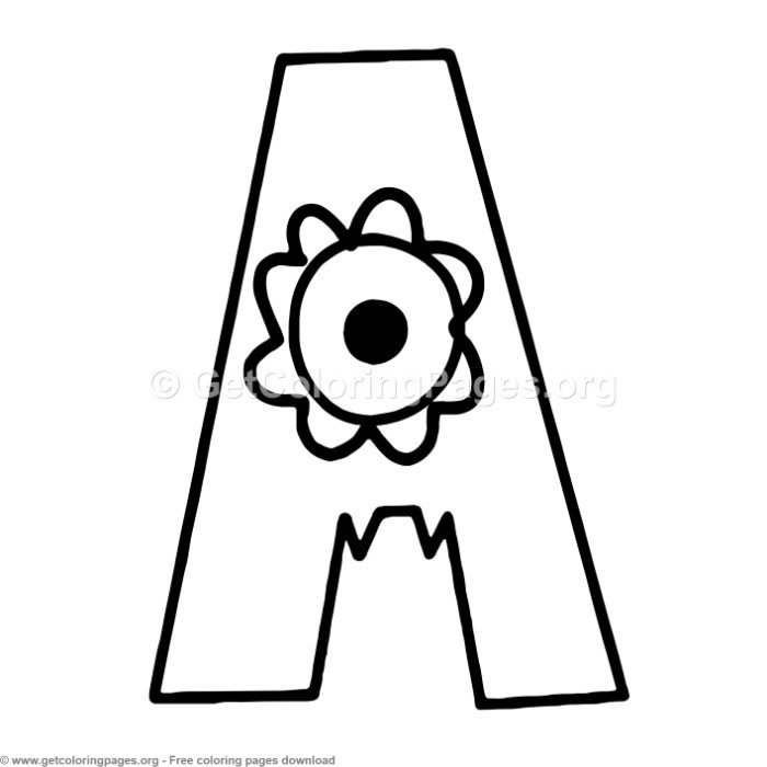 Monster alphabet letter a coloring pages â getcoloringpâ na
