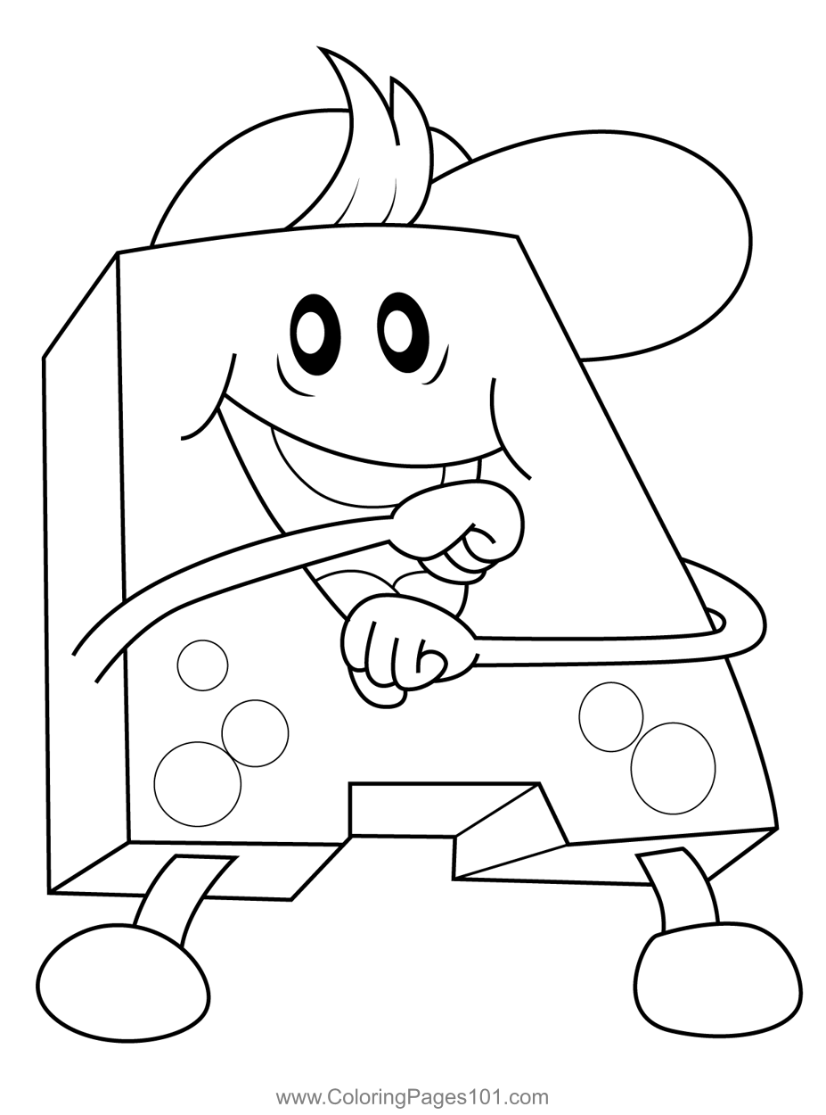 Abc monster a coloring page for kids