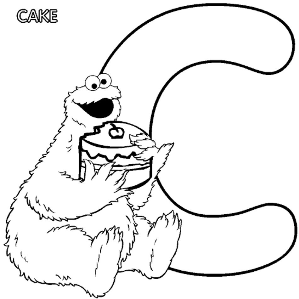 Coloring pages cookie monster coloring pages for kids
