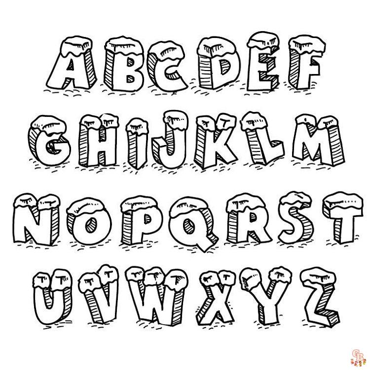 Alphabet coloring pages printable free and easy to color