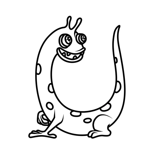Monster alphabet coloring pages letter e stock vector by blackspring