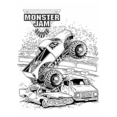 Wonderful monster truck coloring pages for toddlers