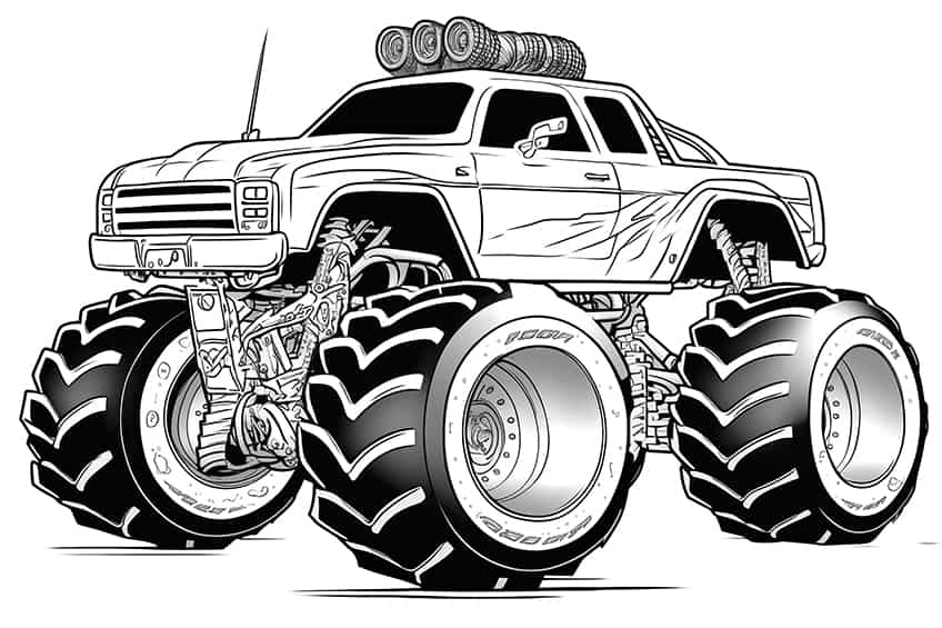 Monster truck coloring pages