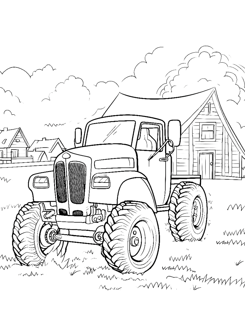 Monster truck coloring pages free printable sheets