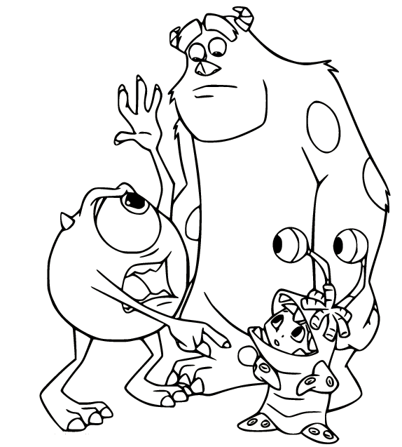 Monsters inc coloring pages printable for free download