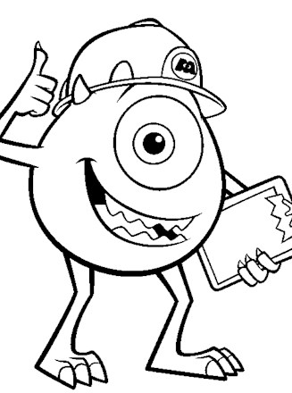 Monsters inc coloring page