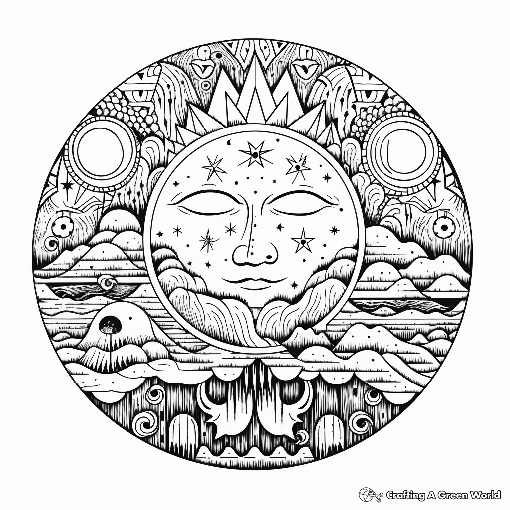 Full moon coloring pages
