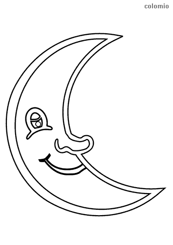 Moon coloring pages free printable moon coloring sheets