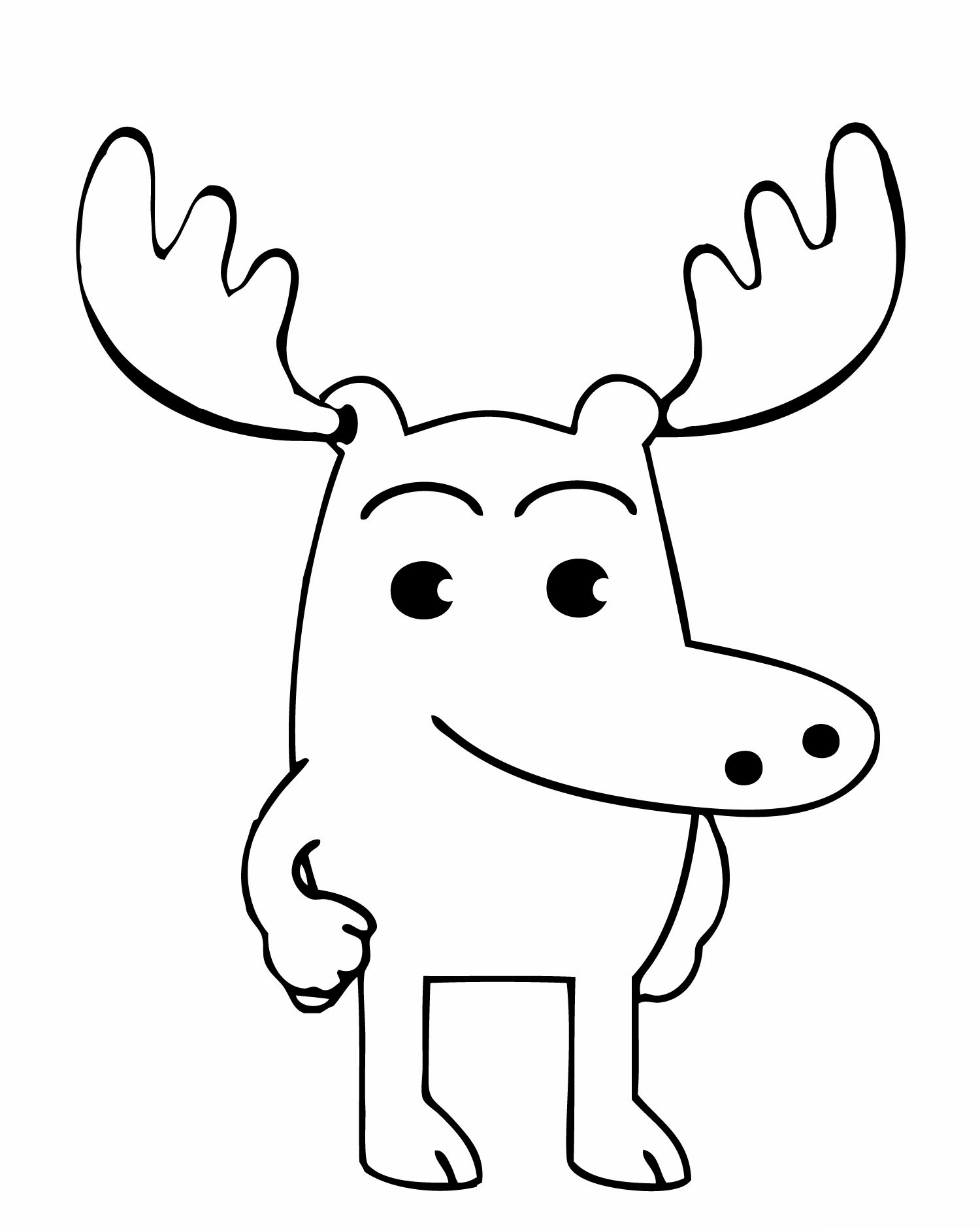 Free printable moose coloring pages for kids