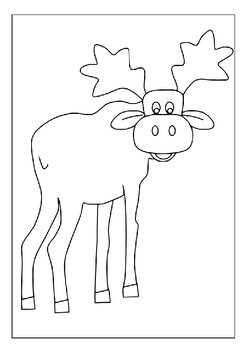 Printable moose coloring pages a great gift for any young animal enthusiast