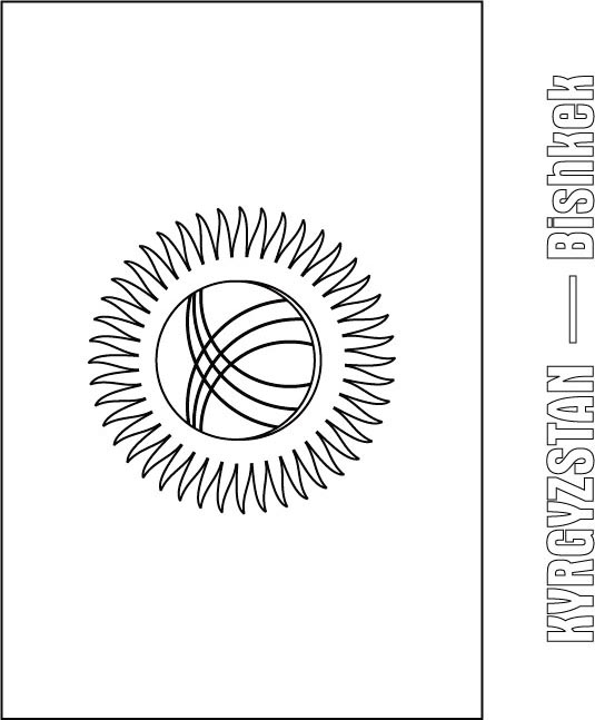 Kyrgyzstan flag coloring page download free kyrgyzstan flag coloring page for kids best coloring pages