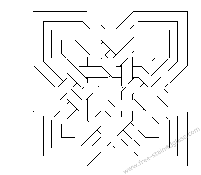 Mosaic celtic cross pattern