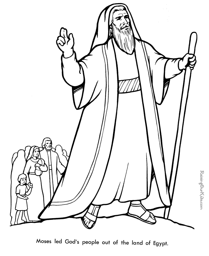 Moses coloring page bible