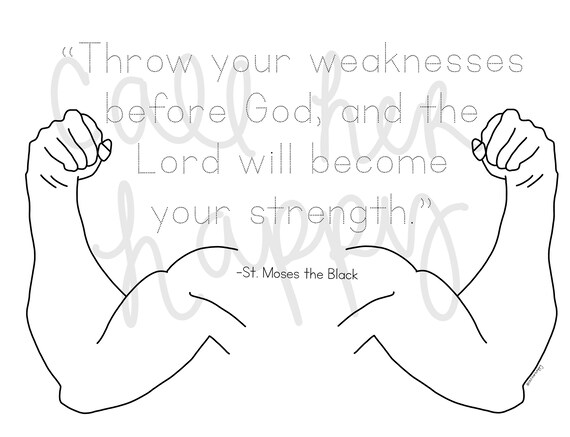St moses the black worksheet printable coloring page sheet