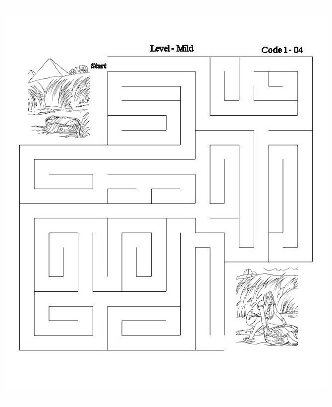 Bible maze activity sheet