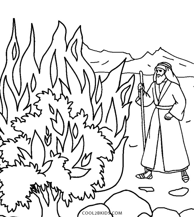 Printable moses coloring pages for kids