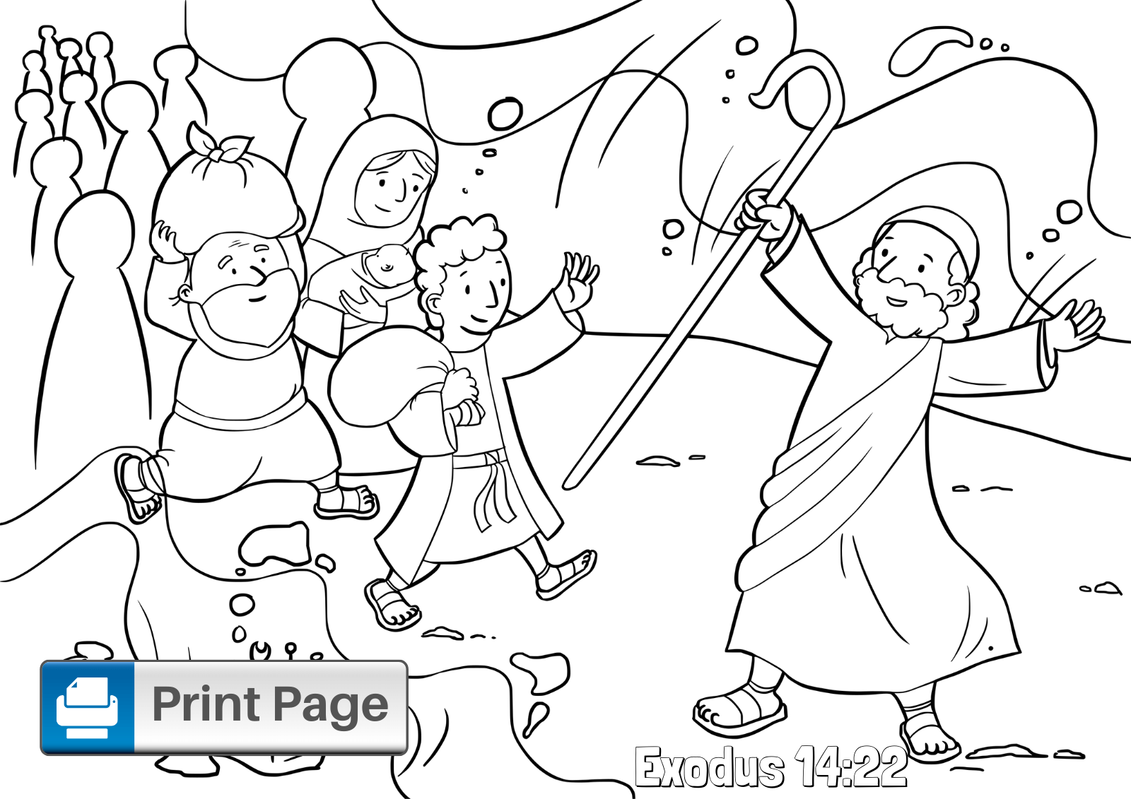 Free moses parting the red sea coloring pages â connectus