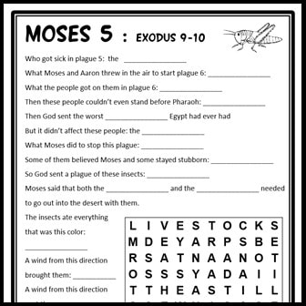 Moses worksheets