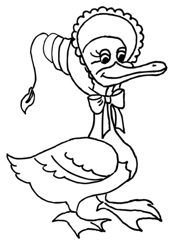 Mother goose coloring page free printable coloring pages