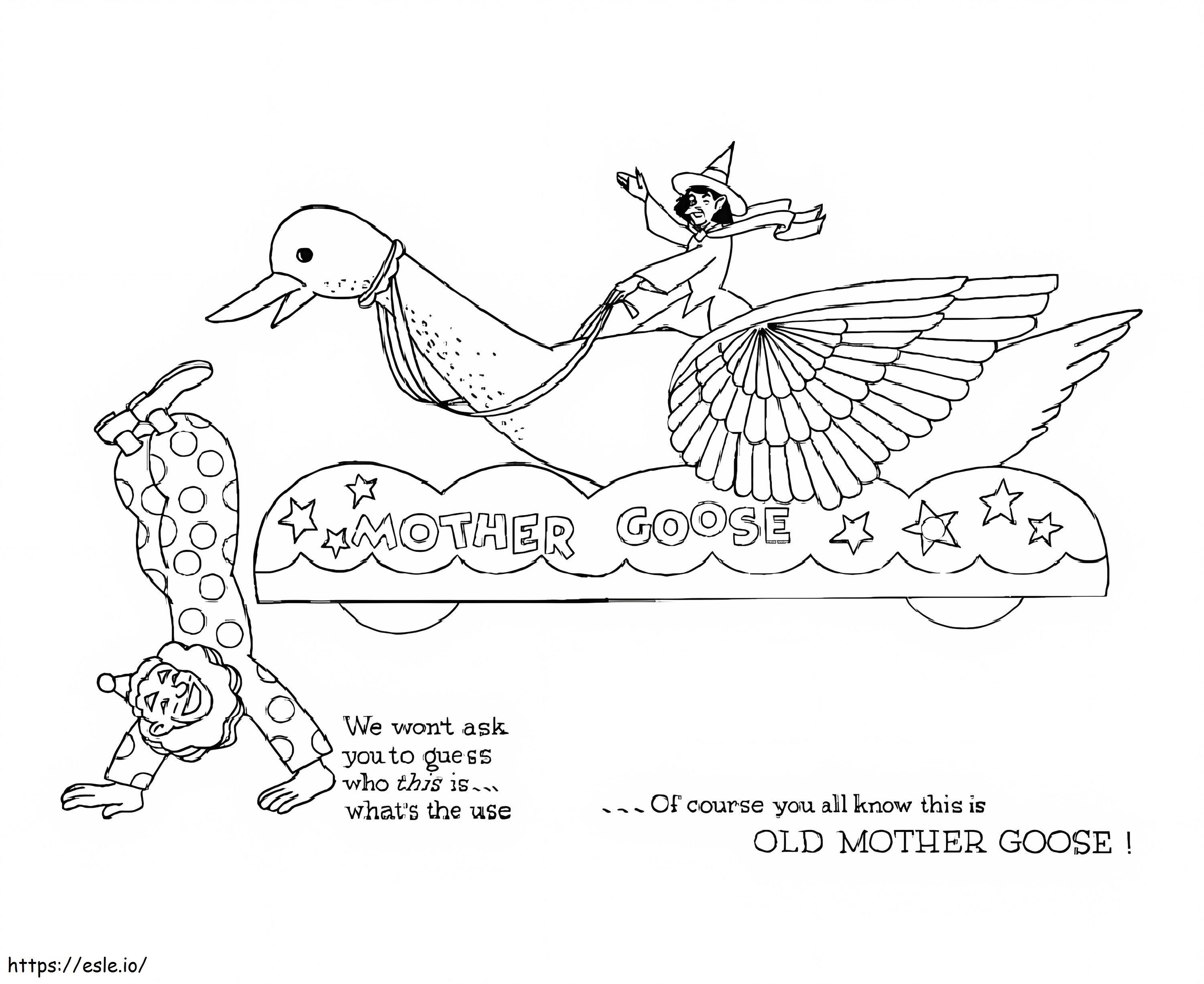 Mother goose nursery rhymes e coloring page