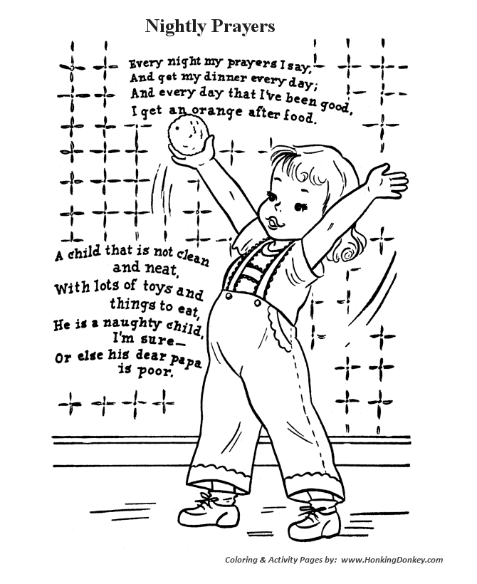 Classic mother goose nursery rhymes coloring pages classic kids nightly prayers nursery rhyme