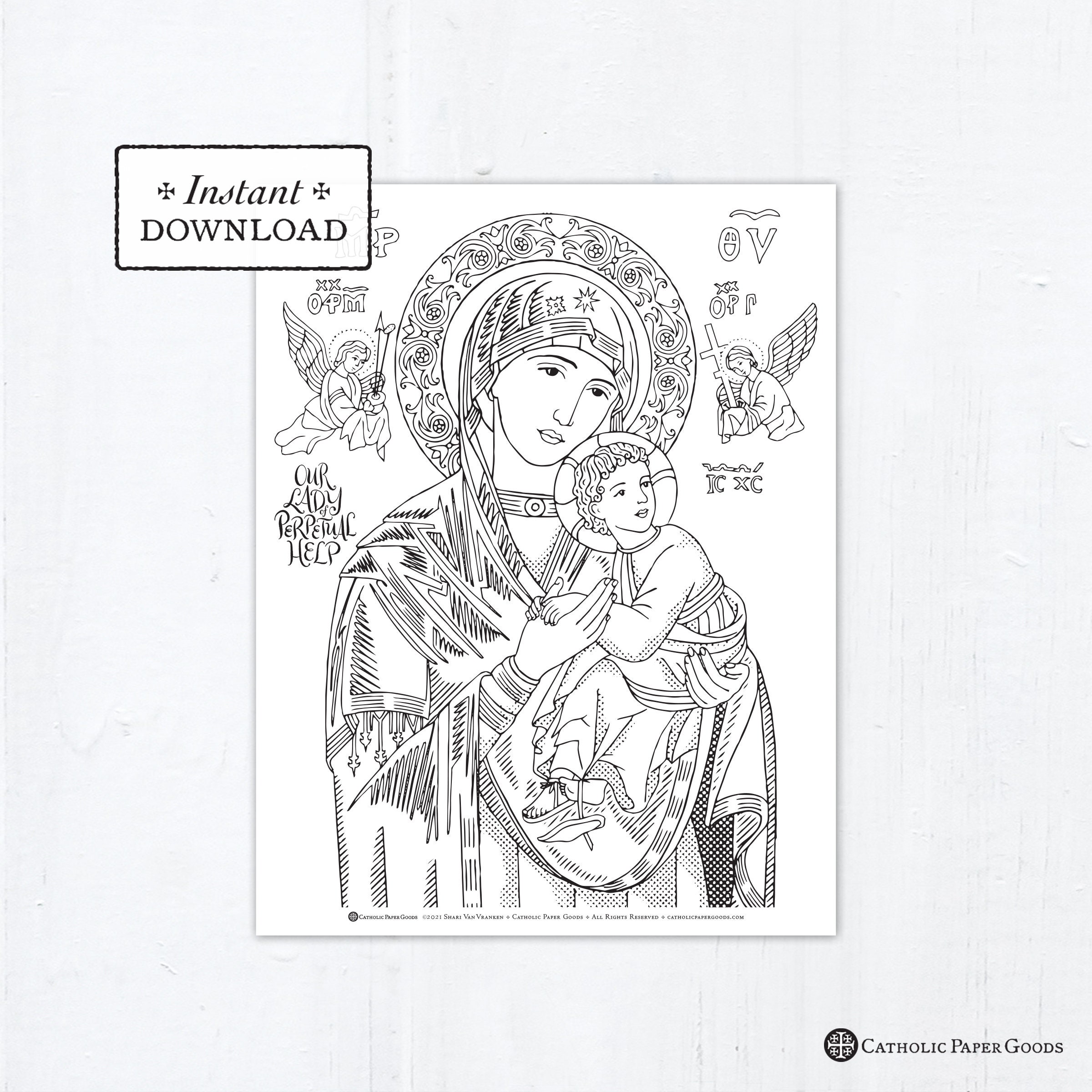 Catholic coloring page