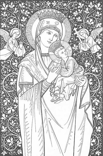Mother mary coloring pages