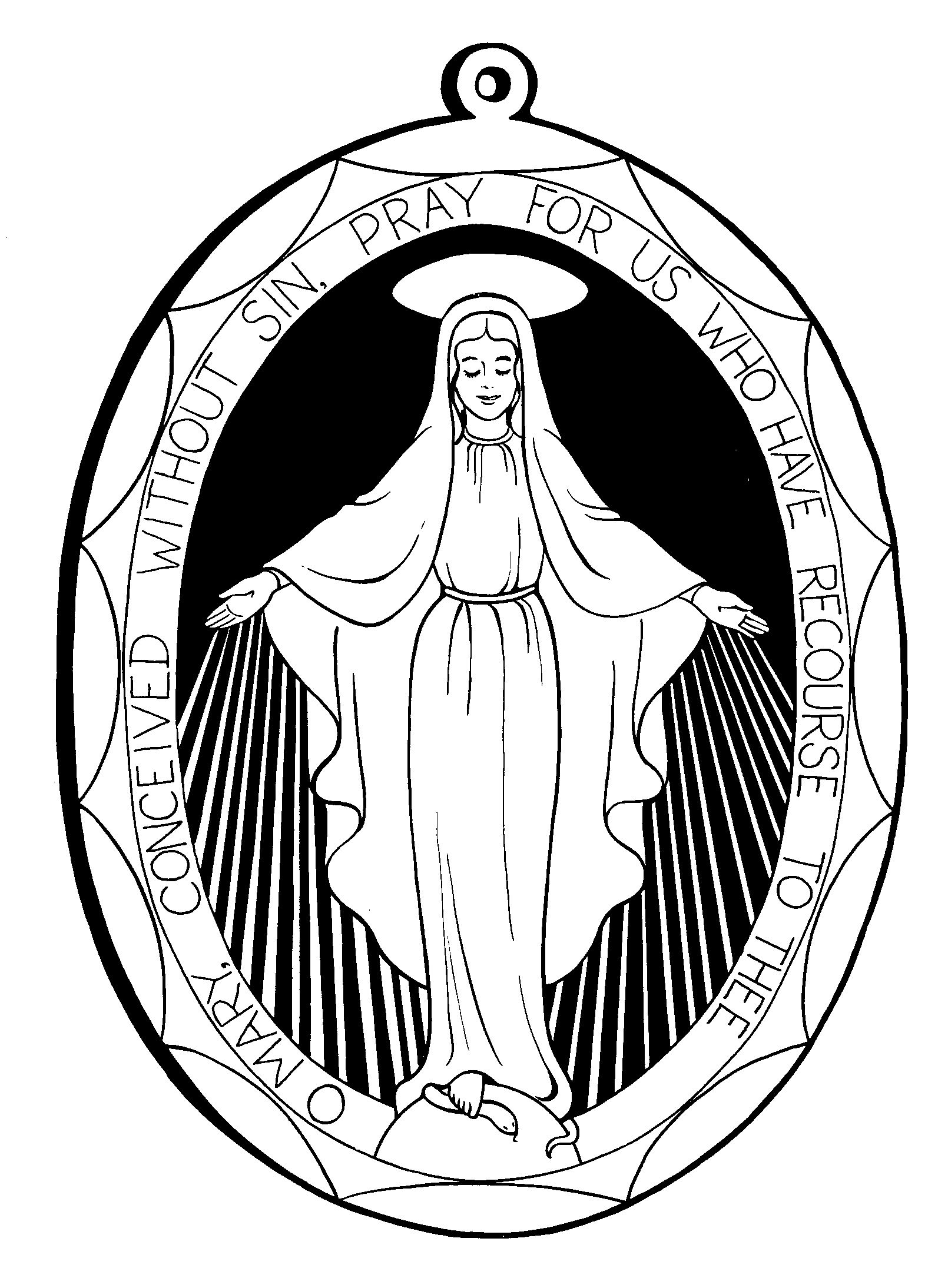 Mother mary coloring pages
