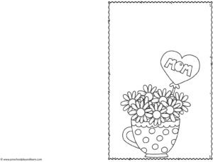 Free printable homemade mothers day cards to color pdf