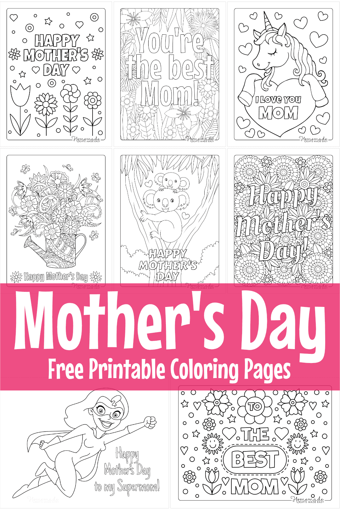 Free printable mothers day coloring pages for kids