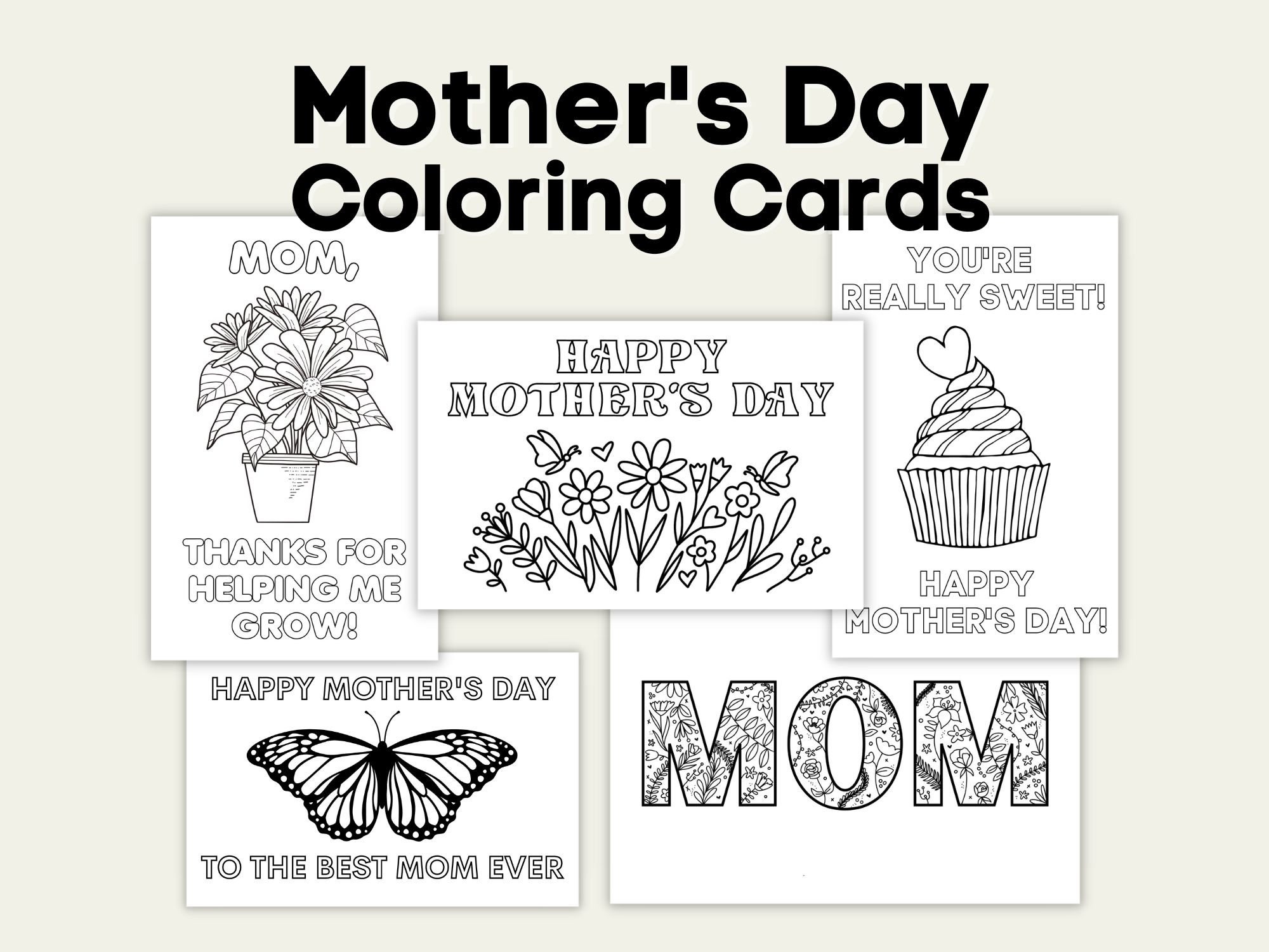 Mothers day coloring cards printable mothers day cards coloring cards mom printable card mothers day gift coloring page