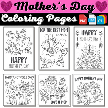 Happy mothers day coloring pages