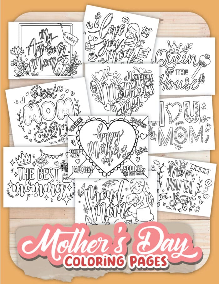 Mothers day coloring pages free printable mothers day cards