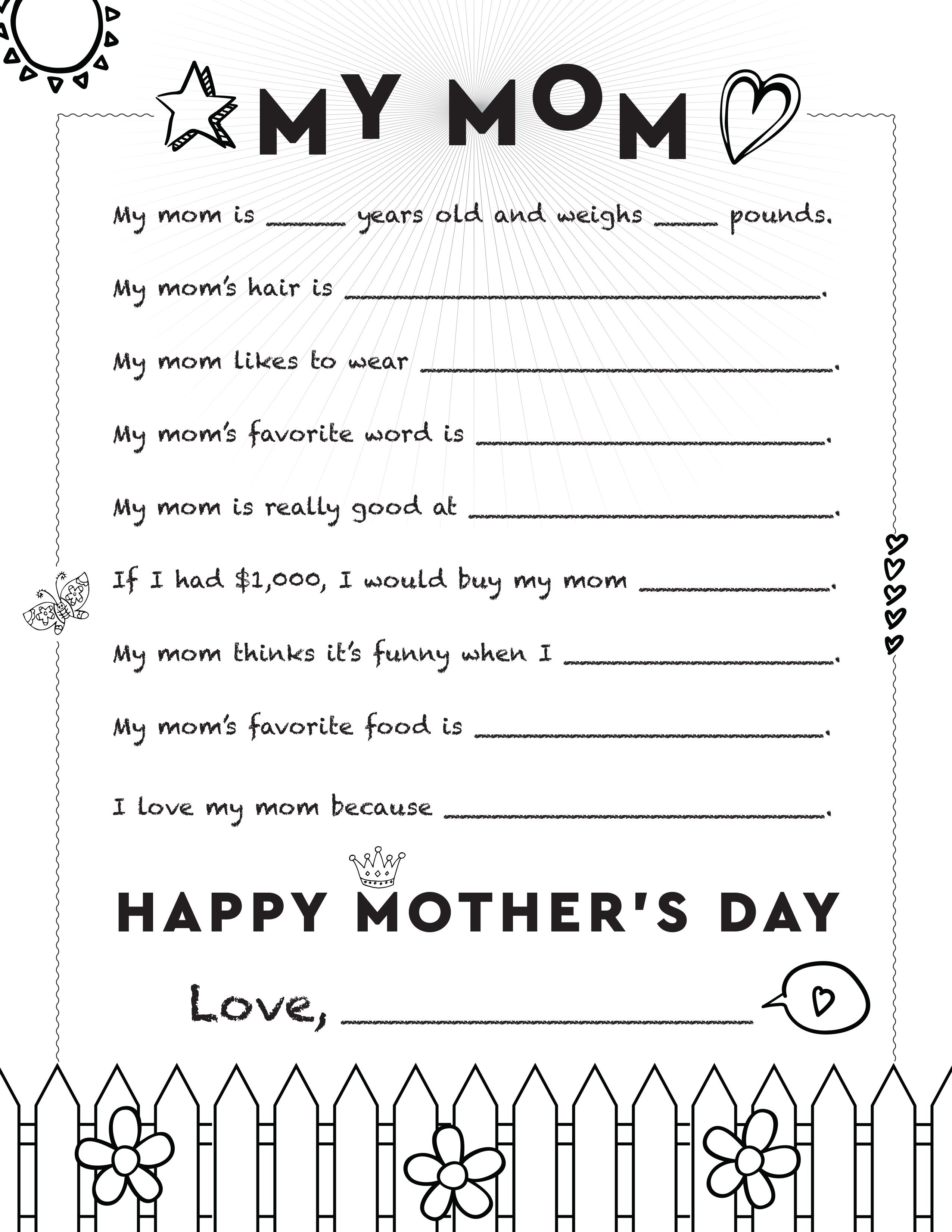 Free printable mothers day cards for