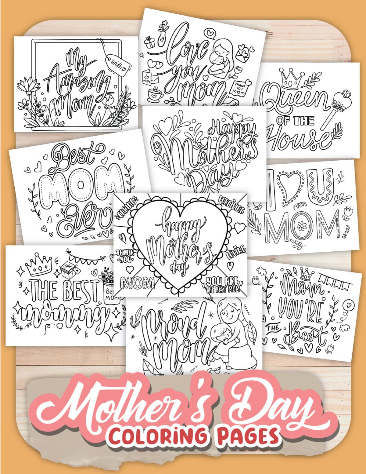 Mothers day coloring pages free printable mothers day cards