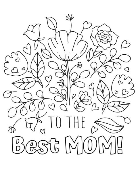 Mothers day coloring pages stock photos pictures royalty