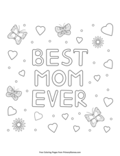 Mothers day coloring pages â free printable pdf from