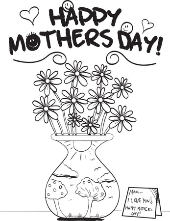 Free flowers coloring pages for kids