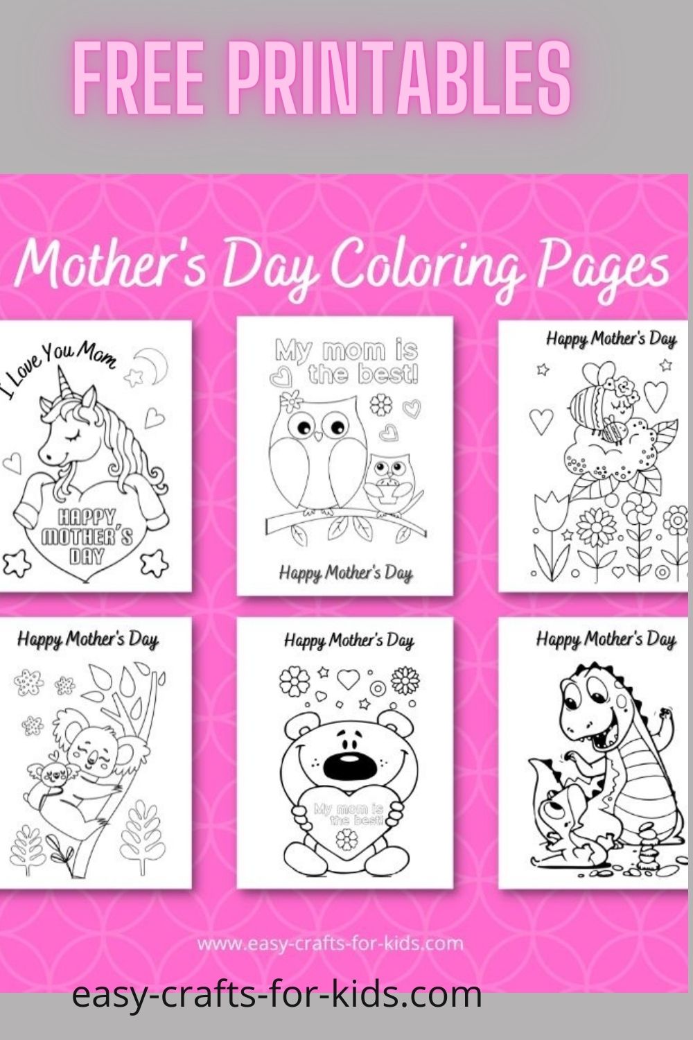 Cute printable mothers day coloring pages free