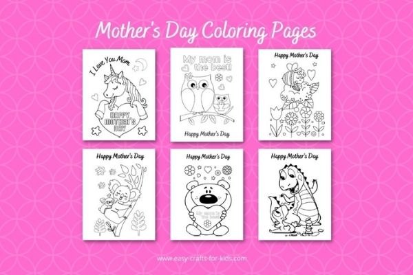 Cute printable mothers day coloring pages free