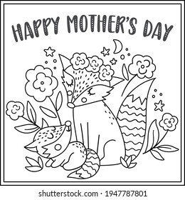 Mothers day coloring page images stock photos d objects vectors