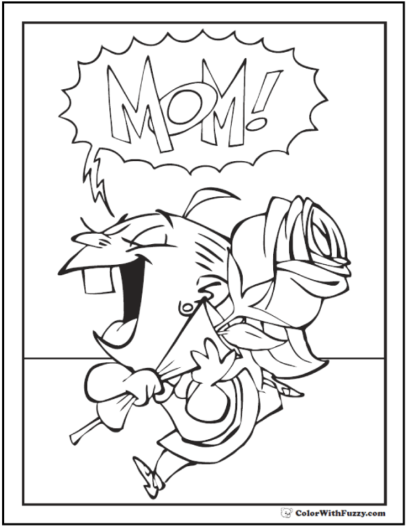 Mothers day coloring pages â printable digital pdf downloads