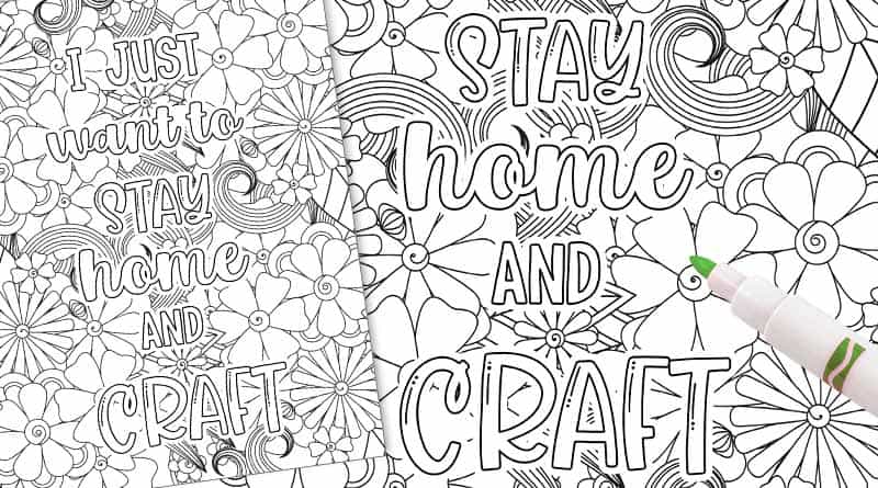 Free printable fun coloring page for crafters