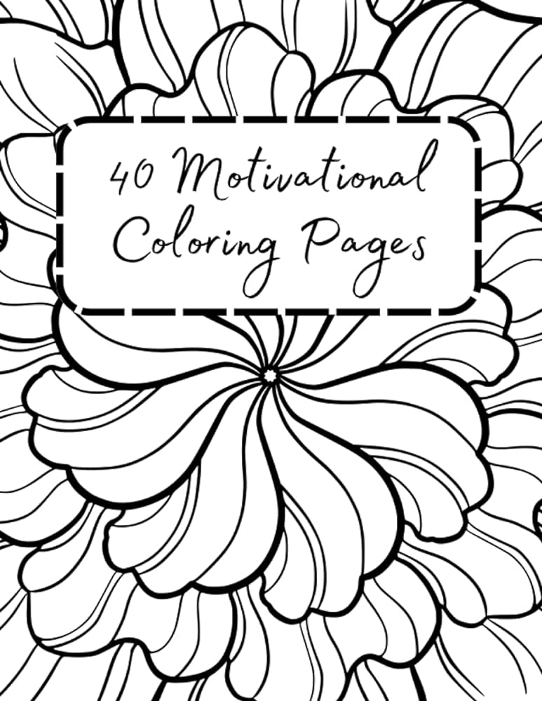Motivational coloring pages hardegree caitlin books